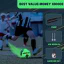 Glow in the Dark Soccer Ball Full Size 3/4/5, Sports Soccer Accessories Gifts Toys for KidsBoys 8-12 , Light Up Ball with pump and needles, Ideal Soccer Gifts for Boys Age 7 8 9 10 11 12 13 14