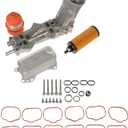 Dorman 926-959 Patented Upgraded Aluminum Engine Oil Filter Housing with Oil Cooler and Filter Compatible with Select Models (OE FIX)