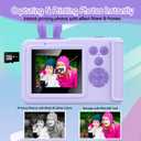 Kids Instant Print Camera,1080P Videos Digital Camera for Kids, Toddler Camera for Christmas Birthday Toy Gifts for Girls/Boys Age 3-12, Portable Kids Camera for 3 4 5 6 7 8 9 10 with SD Card (Purple)