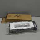 Under Desk Cable Management Tray No Drill, Metal Mesh Cable Management Under Desk with Clamp Mount, 2 Hole Cable Tray with Wire Management and Cord Organizer for Home Office Standing Desk (13.38", Black)