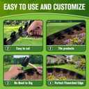 3 Inch Landscape Edging, 3" x 100' Garden Edging, 3 Inch No Dig Edging for Landscaping with 120 Pcs Anchoring Spikes and 5 Pcs Connectors Flexible Landscape Border Edging for Landscaping(Black)