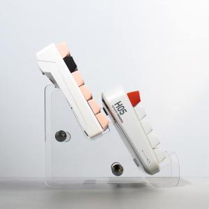 Sumgsn Keyboard Display Stand, Keyboard Storage Stand, Keyboard Holder, White Transparent Acrylic Stand for Two Mechanical Keyboard