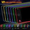 Gimars RGB Gaming Mouse Pad,15W Wireless Charging Mousepad with 10 Light Modes, Large Mousepad with Premium Smooth Surface, Non-Slip Mouse Mat for Gaming, Desk, PC,Office, 31.5x11.8x0.16inch