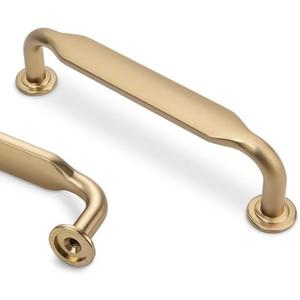 KOMOTIA 10 Pack 3-3/4 Inch Cabinet Pulls Champagne Bronze Kitchen Handles Zinc Alloy Drawer Pulls Solid Cabinet Hardware