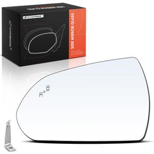 A-Premium Left Driver Side Mirror Glass with Backing Plate - Compatible with Hyundai Elantra 2017 2018 2019 2020 - Exterior Side View Flat Mirror with Heated with Blind Spot Detection
