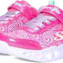 Skechers Girls Heart Lights - Boogie Love (10.5 Little Kid, Hot Pink/Multi)