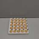 25Pack G40 Amber Glass LED Replacement Bulbs, 1W Equivalent 10W E12 Screw Base Shatterproof Globe Light Bulb for Indoor & Outdoor String Lights, 2200K Warm White