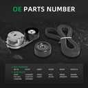 Drive Belt Tensioner Pulley Kit Fit for Chevy Colorado 04-12, for GMC Canyon 04-12, for Hummer H3 06-2010, Fit for Isuzu i-280/i-350 06, for Isuzu i-290/i-370 07-08, 2.8/2.9/3.5/3.7L 38178