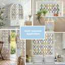 ADD.HERES Window Privacy Film, Stained Glass Decorative Static Cling, Removable Laser Sun Blocking Vinyl Covering,Window Film for Home Kitchen Living Room, Rainbow Crystal Shards, 29.5 x 78.7in