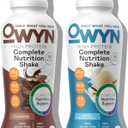 OWYN Only What You Need High Protein Plant Based Complete Nutrition Shake, Chocolate & Vanilla Variety Pack, 12 Fl Oz (12 Pack), Best By: 07/28/26