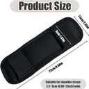 2 Pack Black Shoulder Strap Pad,Backpack Strap Pads,Removable Luggage Bags Shoulder Strap Pads,Pads Fastener Cushions for Bag Backpack Satchel