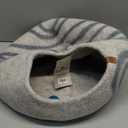 MEOWFIA Cat Cave  Premium Felt Cat Bed for Indoor Cats, Handmade 100% Merino Wool, Cat (Light Grey, Large)