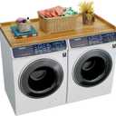 Washer Dryer Countertop Solid Wood,Washer and Dryer Countertop,with Edge Rails,Laundry Room Essentials, Suitable for Laundry Room Storage,Protect Washer and Dryer Covers for The Top