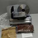 Meat Slicer, 200W Powerful Electric Food Slicer-Deli Meat Slicer Machine for Home Use for, Cheese, Bread, Vegetables-2 Round 7.5" Stainless Steel Blade, Child Lock Protection & Adjustable Thickness