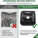 Universal Zero Turn Lawn Mower Seat Compatible with Husqvarna, Kubota,John Deere, Bad Boy,Cub Cadet Tractor & Forklift Seat Replacement with Micro Switch and Safety Belt