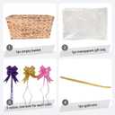 Gift Baskets Empty to Fill, Woven Storage Basket for Baby Shower, Empty Gift Basket with Gift Bag & Ribbon, Nursery Organizer Bin, Natural Color (1-Pack)