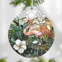 Flamingo Stained Glass Ornament, Christmas Ornaments  Christmas Tree Decorations, Holiday Decor, Stocking Stuffer, Gift Idea, Gifts for Flamingo Lover, Friend, and Family