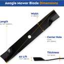 Aeagle TCU15881 High Lift Blades for John Deere 60 Inch Mower 737 757 777 797 Z930M Z950M Z950R Z930R ZTrak X710 X730 X738 1025r 3045R 3046R M128485 M163983 (Black)
