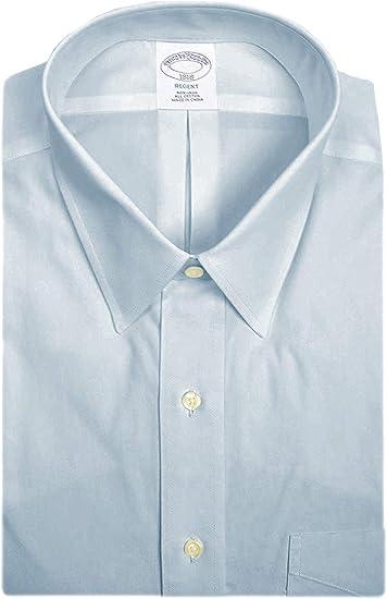 Brooks Brothers Mens Regent Fit Non Iron 100% Cotton Pocket Dress Shirt Chambray Light Blue (16.5 Neck 36/37 Sleeves)
 Light Blue , XL
