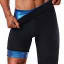 LMCOB Sauna Sweat Short Pants for Men Hot Thermo Sauna Leggings Compression Hight Waist Pants Workout Body Shaper Sauna Suit Size 4XL/5XL