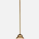 VAXCEL Pendant Lights 14.75"H Glass 1-Light Adjustable Hanging Length Brass