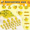 Mindsoft 30 Pcs Felt Bees for Crafts,Bee Party Decor 3 Size Little Bees Accessories Felt Bumble Plush Beehive Decor for DIY Gender Reveal Gift Themed Party Tiered Tray Decoration Costume DIY, Small