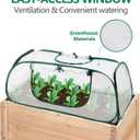 Garden Bed Cover, 45"x22"x16"(H), Plastic Hot House, Garden Row Accelerator, Greenhouse, Freeze Protection Humidity Domes for Gardening Germination and Seedling Propagation