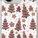 Hagkou Gingerbread Christmas Phone Case for iPhone 17 Pro, Cute Christmas Trees Cover, Cool TPU Phone Case Cover