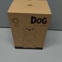 Dog Garden Statues - 8.4 Dog Decor with Gazing Ball LED Lights, Unique Gifts for Mom Grandma Birthdays, Outdoor Decor for Outside Lawn Porch Patio (Gray)