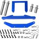 Metal Front & Rear Body Mounts Body Posts Upgrade Parts Compatible with Traxxas Slash 2WD Rustler Stampede VXL 1/10 RC 2WD Car (Blue)