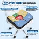 Upgraded Bed Sore Cushions for Butt, Bedsore Pressure Relief Pillow for Sleeping and Sitting,Memory Foam Bed Sore Donut Pillow,Tailbone Pain Relief Cushion for Bed Sores on Buttocks, Black, 18x16x4.5 inch