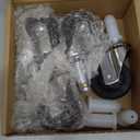 Stem Casters Wheels, 7/16" x 1-3/8" Swivel Casters with Brake TPR Casters 200 Lbs Load Capacity Replacement Wheels Casters Set of 4 (Without Brake, 2 Inch)