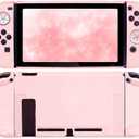 FANPL Pink Case for Nintendo Switch, Hard Shell Cute Protective Case Cover for Switch and Joy Con Controller with 2 Flower Thumb Grips - Comfortable Touch (Sakura Pink)