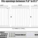 Heavy Duty Baby & Dog Safety Gate - Extra Wide 76.4-81.1 Inch, White Metal, Tension Mounted No Drilling Pet Gate for Stairs & Doorways, 30 Inch Tall