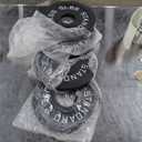 Fitvids 1 Inch Standard Barbell Weight Plates, 2.5 LB to 45 LB Plates for Home Gym Strength Training, Deep Grip Edge