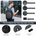 SUIKIHUM Small Inch Laptop Backpack, Expandable with USB Port, Water-Resistant for Work, College and Travel, Gray
