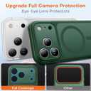 TAURI for iPhone 17 Pro Max Case, Compatible with MagSafe, (Full Camera Protection) Camera Control Cover Solid-Color Matte Magnetic 17 Pro Max Phone Case, Green