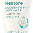 Aveeno Calm + Restore Nourishing PHA Facial Exfoliator Daily for Sensitive Skin, Fragrance-Free & Non-Abrasive Oat Formula to Gently Exfoliate & Cleanse Skin, Hypoallergenic, 4 fl. oz