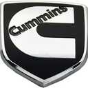 1Pcs Compatible with Head Front Cummin Emblem 3D Badge Nameplate Replacement for 3rd gen 03-09 Cummin (Chrome Black)