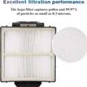 2 HEPA Filter & 4 Set of Foam Filters for Shark Navigator NV150 NV251 NV255 & Zero-M ZU62 ZU62C ZU60 Upright Shark Vacuum Filter Replacement Part 1238FT60 1239FT60