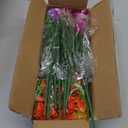 TURNMEON 20 Bundles Calla Lily (400 Heads) Artificial Flowers for Outdoors, Fake Plants UV Resistant Faux Plastic Fake Flowers for Indoor Planter Porch Gardens Home Summer Cemetery Decor(Color Mix)