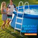 Above Ground Pool Ladder, 48'' Pool Ladder, Swimming Pool Frame Ladder, 4-Steps, Suitable for Pools up to 48 inches deep Above Ground, Anti-Slip Feet &Wide Steps