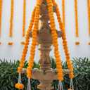 Marubhumi Artificial Marigold Flower Garland  5 Pcs, 5 Ft Each | Traditional Gulchadi Strings for Diwali, Wedding, Home & Festival Decoration (Option 1)