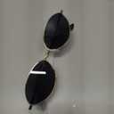 Retro Oval Sunglasses for Women Polarized UV Protection Trendy Vintage Small Sun Glasses Metal Frame (Gold Frame/ Gray Lens)