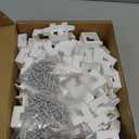 80 Pcs H705 LED Light Mounting Bracket Clip,Waterproof H705 LED Lights Mount Set with 160 Screws,Screw Mounting White Square Light Brackets for Outdoor Installation