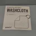 ZOMCHI 2 Pack Exfoliating Washcloth, Premium Facial and Body Wash Cloths with Softness and Scrubbing Two Sides, Bath Cloths for Women and Men (Smoke)