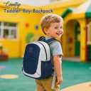 CAMTOP Toddler Backpack for Boys Girls 2-4, Kids Backpacks for Kindergarten Preschool, 12" H Small Bookbag for Daycare Travel (Navy, 12''- Not fit A4 folder)