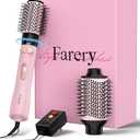 Farery 2in1 Blow Dryer Brush Set for FrizzFree Blowout | 2inch Rotating Hair Dryer Brush & 3inch Hot Air Brush with Oval Barrel | 1000W for Fast Drying, Straightening, Volumizing & Smoothing