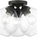 Livex Lighting, 46502-04, Catania, Semi-Flush, Black