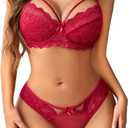 Avidlove Lingerie Sets For Women Sexy 2 Piece Bra And Panty Lace Underwear Sets Underwired Babydoll Outfits S-XXL
